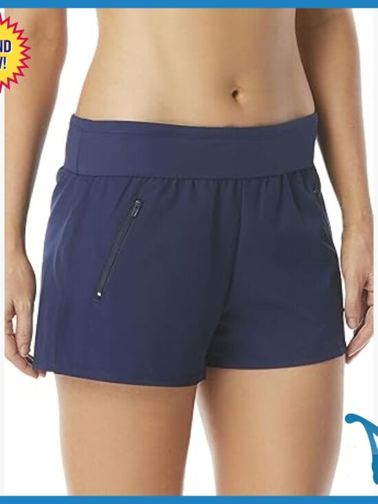 Other - Quick Dry Swim Bottoms with Zipper Pocket Womens Board Shorts